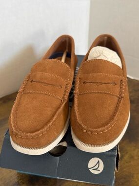 Sperry Women's Authentic Original Round Toe Loafers Tan/Bronzer Size 8.5 NEW